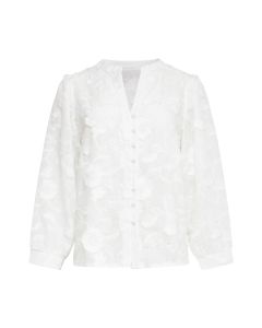 Smashed Lemon - Top Embroidery White