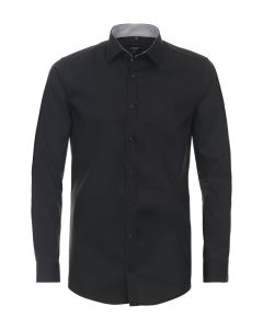 Venti Body Fit Hemd - Kent Black