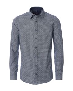 Casa Moda Casual Fit - Mosaic Print Blue