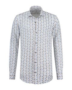 Corrino Hemd - Milano Blue Leaves