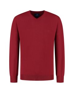 Eden Valley - Pullover Merino V-Neck Rot
