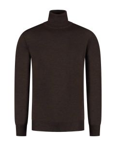 Eden Valley - Pullover Merino Rollkragen Dunkelbraun