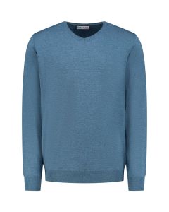 Highleytall - Basic Sweater Indigo Blue Melange
