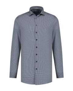 Ledub Modern Fit Hemd - Mini Mosaic Navy