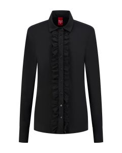 Only M - Bluse Ruffle Nero