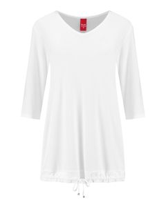 Only M - Lockere Top Maglia Off-White