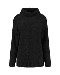 Only M - Rollkragenpullover Bouclet Nero