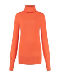 Only M - Rollkragenpullover Balloon Orange