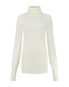 Only M - Rollkragenpullover Balloon Panna