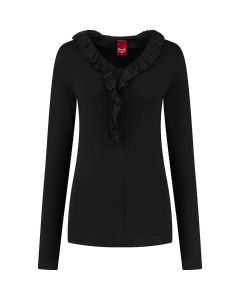 Only M - Top Travel Ruffle Black