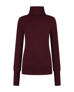 Only M - Rollkragenpullover Basic Bordo