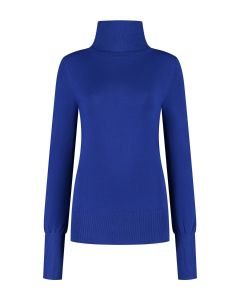 Only M - Rollkragenpullover Basic Kobalto