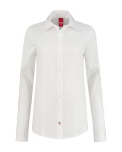 Only M - Extra lange Damenbluse Basic Weiß