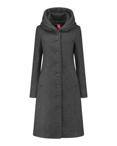 Only M - Winterjacke Bouclet Dunkelgrau Meliert
