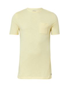 s.Oliver T-Shirt - Pocket Soft Yellow