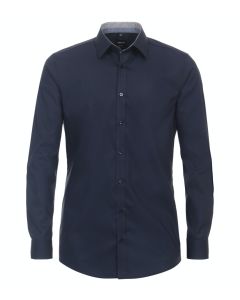 Venti Body Fit Hemd - Kent City Navy