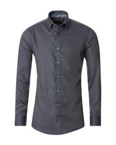 Venti Modern Fit Hemd - Dark Mini Print
