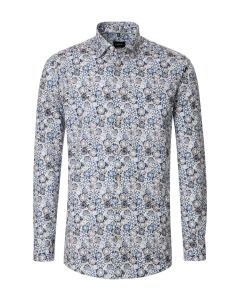 Venti Modern Fit Hemd - Botanic Print