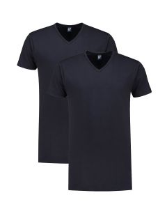 Alan Red T-Shirt - Vermont Navy Extra Lang - 2/pack