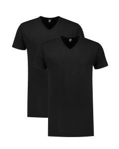 Alan Red T-Shirt - Vermont Schwarz extra lang/2-pack