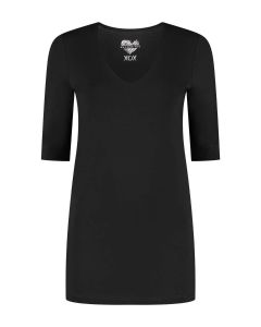 XOX - Basic Top V-Ausschnitt Black