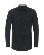 Venti Body Fit Hemd - Kent Black