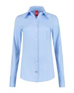 Only M - Damenbluse Basic Hellbleu mit extra langen Aermeln