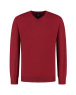 Eden Valley - Pullover Merino V-Neck Rot