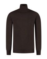 Eden Valley - Pullover Merino Rollkragen Dunkelbraun