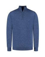 Eden Valley - Pullover Merino Zip Blau