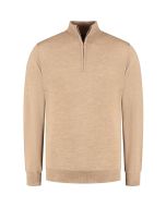Eden Valley - Pullover Merino Zip Hellbraun