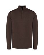 Eden Valley - Pullover Merino Zip Dunkelbraun
