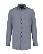 Ledub Modern Fit Hemd - Mini Mosaic Navy