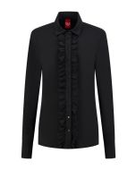 Only M - Bluse Ruffle Nero