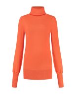 Only M - Rollkragenpullover Balloon Orange