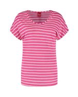 Only M - Top Righe Lino Fuxia