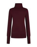 Only M - Rollkragenpullover Basic Bordo
