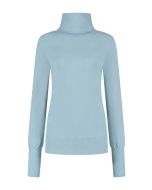 Only M - Rollkragenpullover Basic Celeste
