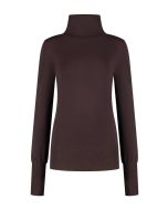 Only M - Rollkragenpullover Basic Marrone