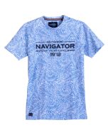 Redfield T-Shirt - Navigator Print Skydiver Blue