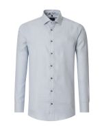 Venti Modern Fit Hemd - Botanic Weave Blue