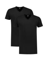 Alan Red T-Shirt - Vermont Schwarz extra lang/2-pack