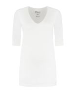 XOX - Basic Top V-Ausschnitt Offwhite